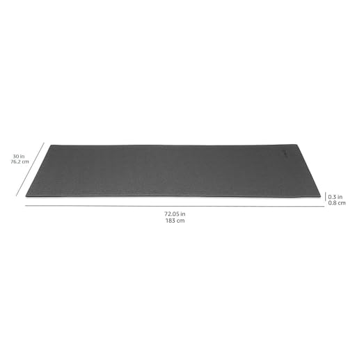 Amazon Basics Hochdichte Bodenmatte für Trainingsgeräte, Laufbänder und Fitnessstudios, 0,76 x 1,83 m, Schwarz